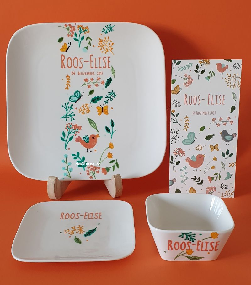Geboorteservies Roos-Elise